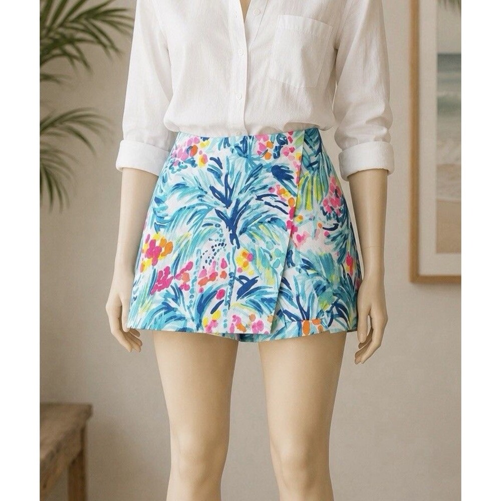 Lilly Pulitzer Marii Skort Serene Blue Tippy Top Print Size 4